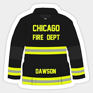 CHICAGO FIRE - GABBY DAWSON - TURN OUT COAT Sticker